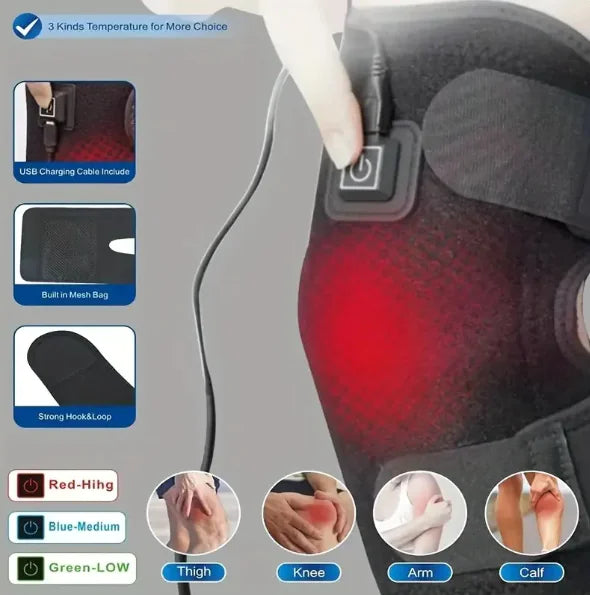 Heated Vibration Massage Wrap for Shoulder, Arm, and Knee