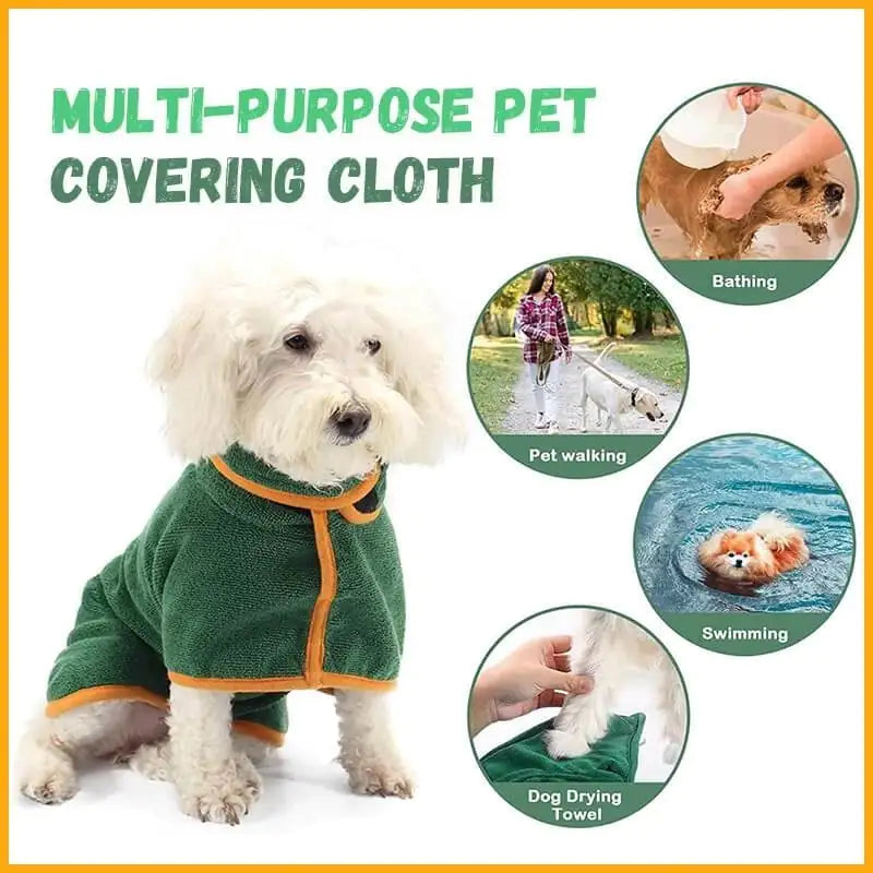 Microfiber Dog Bathrobe Towel for Fast Drying