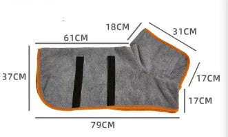Microfiber Dog Bathrobe Towel for Fast Drying